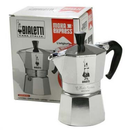 Bialetti Moka Express Moka keittoastia 0,55 L Musta, hopea