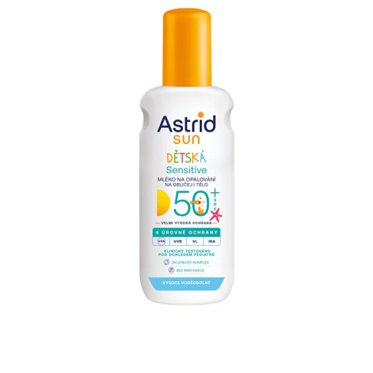 Astrid - lasten spray-rusketusvoide Sensitive SPF 50+ Sun 150 ml