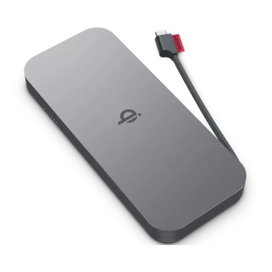 Lenovo GO Lithium-polymeeri (LiPo) 10000 mAh Langaton lataus Harmaa