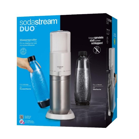 SodaStream Duo kivennäisvesikone valkoinen, 2 pulloa