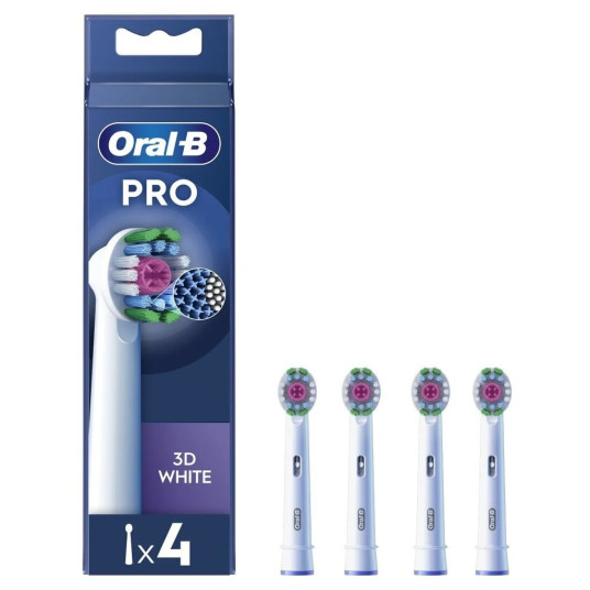 Oral-B Pro 3D White, Hammasharjan kärjet, 4 kpl.
