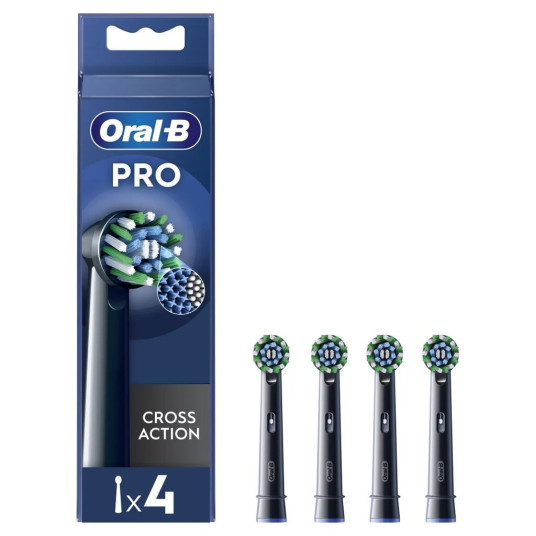 Oral-B Cross Action Pro, hammasharjan kärjet, 4 kpl. musta