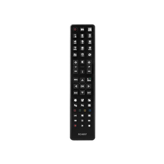 HQ LXP4937 TV:n kaukosäädin Vestel / Sharp / JVC / AKAI / TELEFUNKEN / LCD / RC4937 3D / Musta