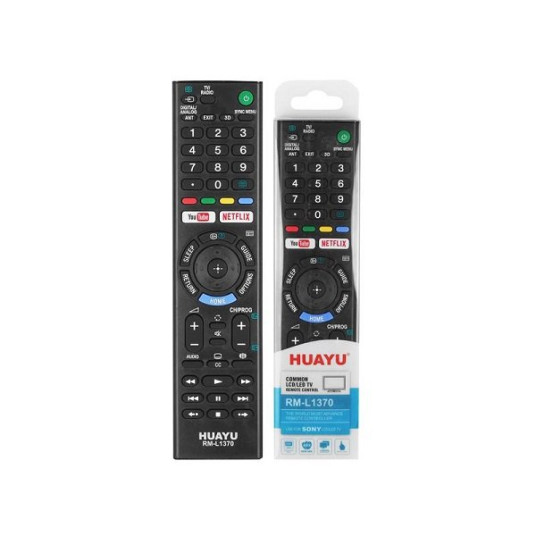 HQ LXH1370 television kaukosäädin SONY LCD / LED / 3D / Netflix RM-L1370 / musta