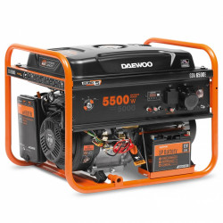 Daewoo GDA 6500E moottori-generaattori 5000 W 30 L Bensiini Oranssi, Musta