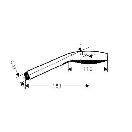 Suihkupää Hansgrohe Croma E 26815340, musta, 110 mm