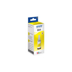 Epson T664 EcoTank -mustepullo, keltainen