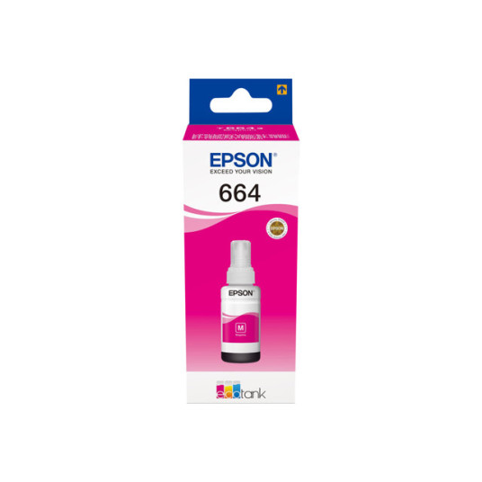 Epson T664 EcoTank -mustepullo, magenta