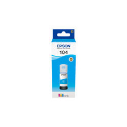 Epson 104 EcoTank -mustepullo, syaani