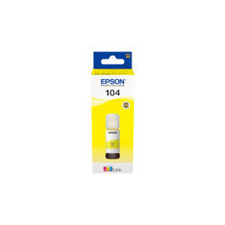 Epson 104 EcoTank -mustepullo, keltainen