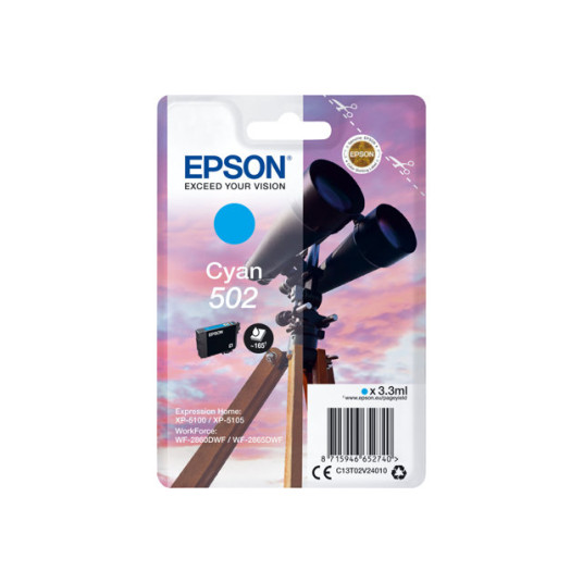 EPSON BINOCULARS SINGLEPACK CYAN 502 INK