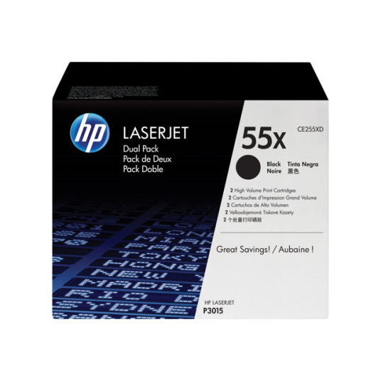 HP Laserjet CE255X musta kaksoispakkaus