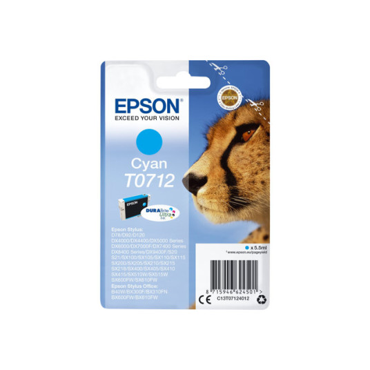 EPSON T0712 mustepatruuna syaani 6 ml