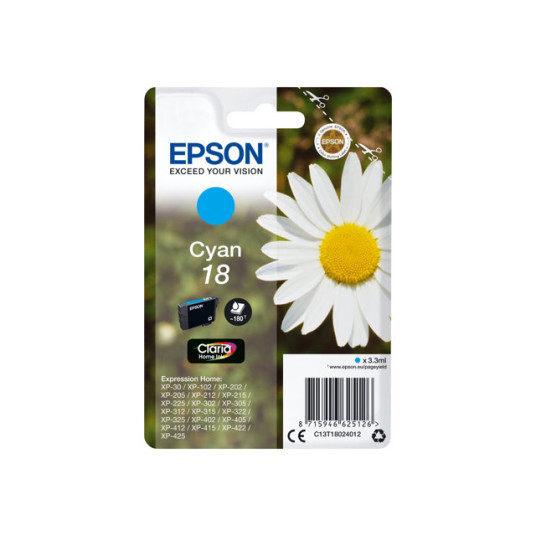 EPSON 18 mustekasetti syaani