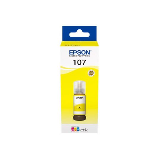 Epson 107 EcoTank -mustepullo, keltainen