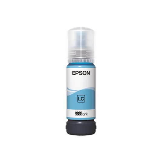 Epson 107 EcoTank -mustepullo, vaalea syaani