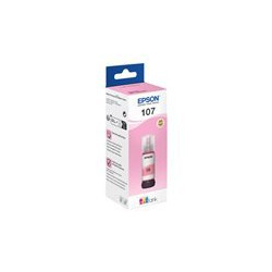 Epson 107 EcoTank -mustepullo, vaalea magenta