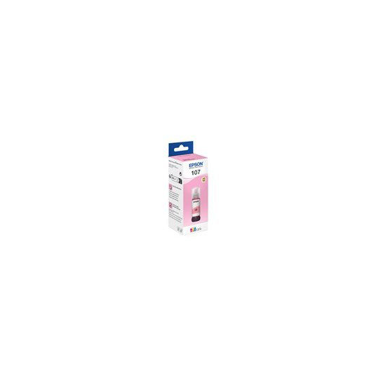 Epson 107 EcoTank -mustepullo, vaalea magenta