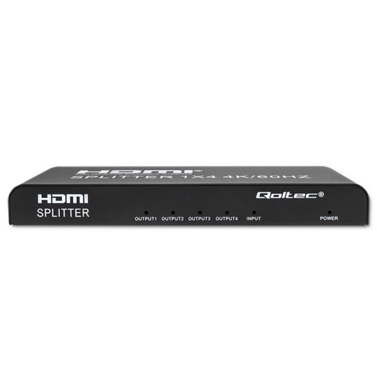 Qoltec 51799 Active HDMI Splitter 4 x HDMI 4K x 2K | 6 Gb/s | 60 Hz