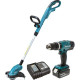 Makita DLX2114S ruohonleikkuri ja spinner setti