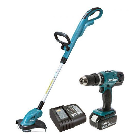 Makita DLX2114S ruohonleikkuri ja spinner setti