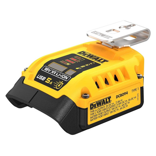 Akkulaturi USB Dewalt DCB094K, 18 V