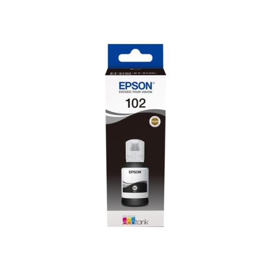 Epson 102 EcoTank -mustepullo, musta