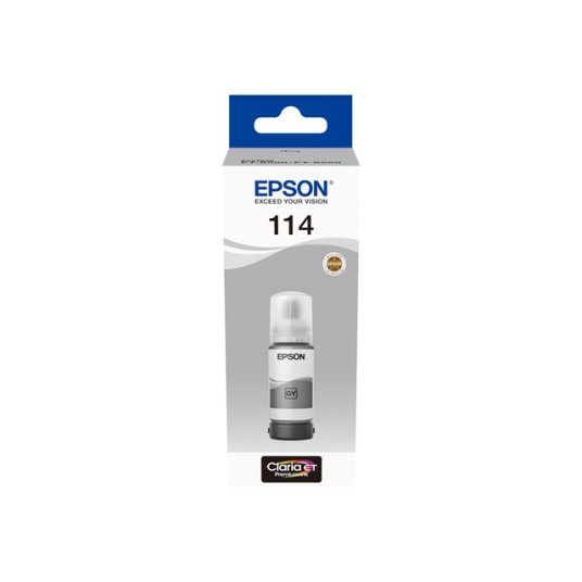 Epson 114 EcoTank -mustepullo, harmaa