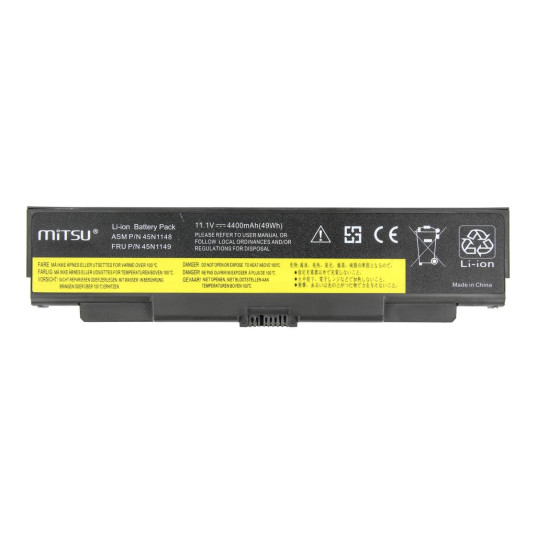 Akku Lenovo T440p, W540 4400 mAh (49 Wh) 10,8 - 11,1 voltti