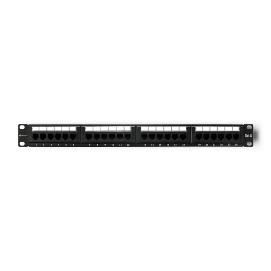 Patch panel RACK 24 porttia, cat.6 UTP
