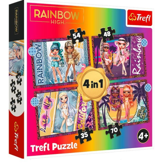 Puzzle 4in1 Muodikkaat Rainbow High -nuket