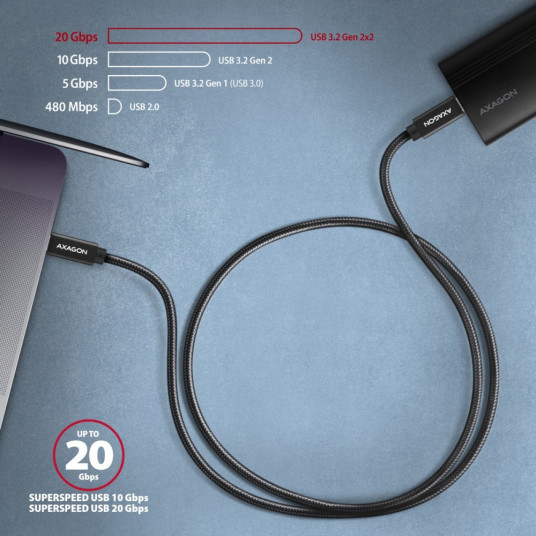 AXAGON BUCM32-CM10AB USB-C - USB-C 3.2 Ge
