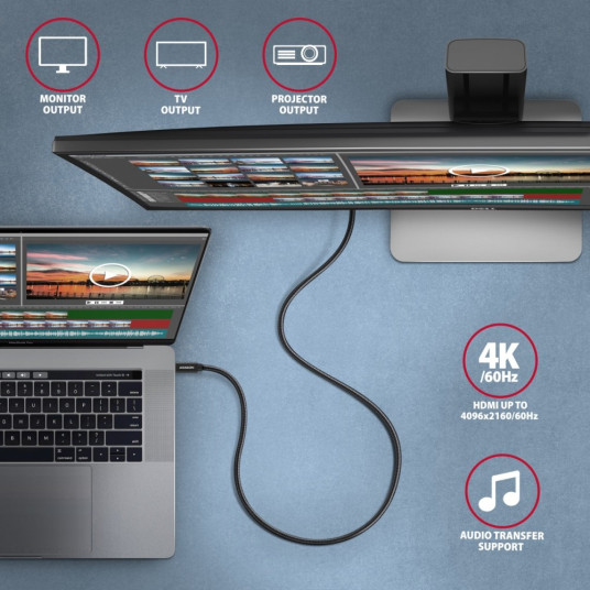 AXAGON BUCM32-CM10AB USB-C - USB-C 3.2 Ge