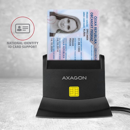 AXAGON CRE-SM2 USB-kortti smart + SD/microSD/SIM