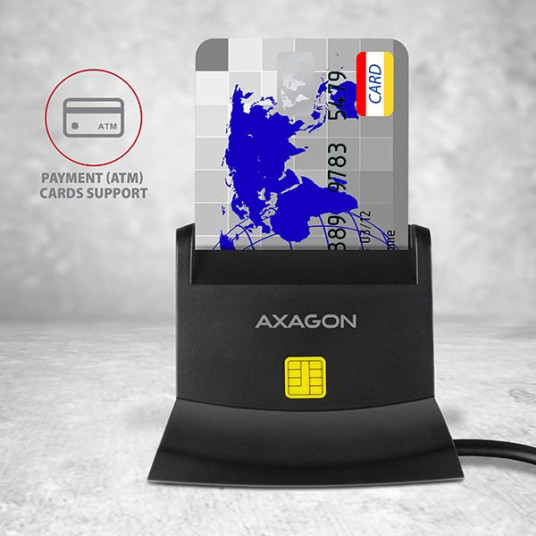 AXAGON CRE-SM2 USB-kortti smart + SD/microSD/SIM