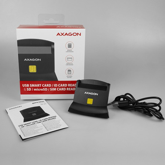 AXAGON CRE-SM2 USB-kortti smart + SD/microSD/SIM