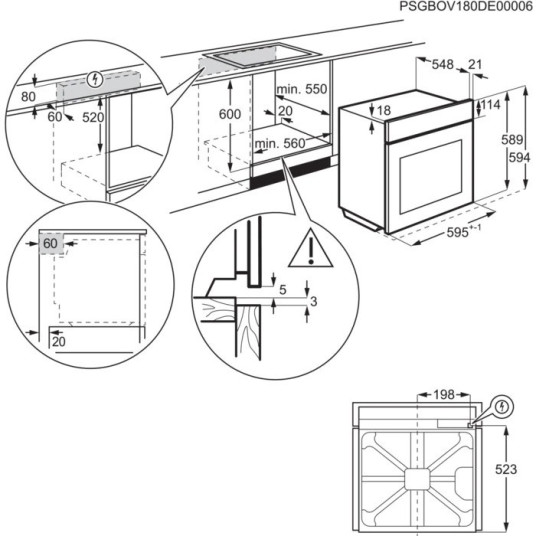 Uuni ELECTROLUX EOD3H70X