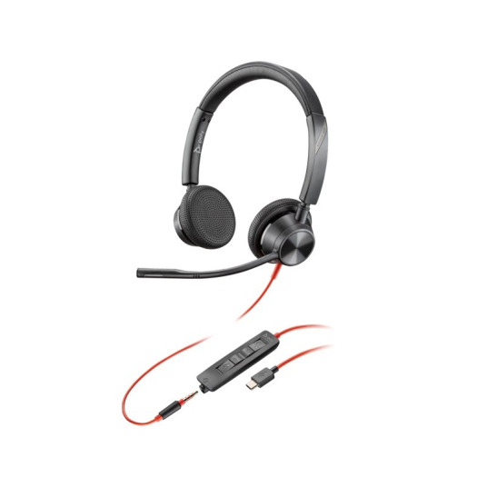 Kuulokkeet Poly Blackwire 3325 Stereo USB-C Headset Black