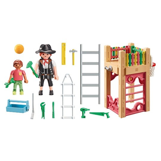 PLAYMOBIL CITY LIFE Puuseppä leikkikentällä 71475