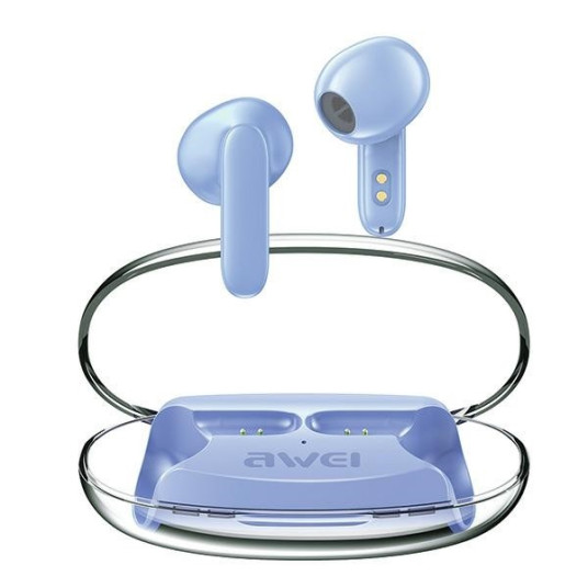 Bluetooth-kuulokkeet 5.3 T85 ENC TWS sininen