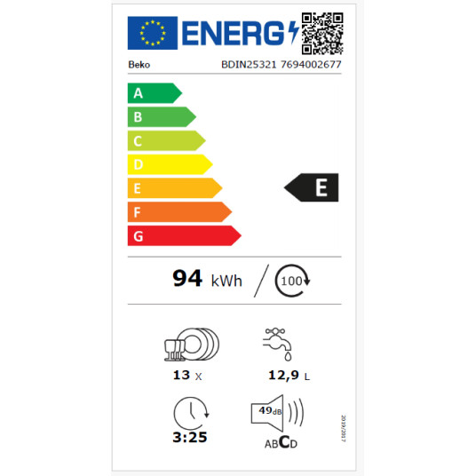 Astianpesukone BEKO BDIN25321