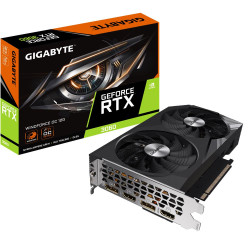 Näytönohjain|GIGABYTE|NVIDIA GeForce RTX 3060|12 Gt|GDDR6|192 bittiä|PCIE 4.0 16x|Muisti 15000 MHz|GPU 1792 MHz|2xHDMI|2xDisplayPort|GV-N3060WF2OC-12GD