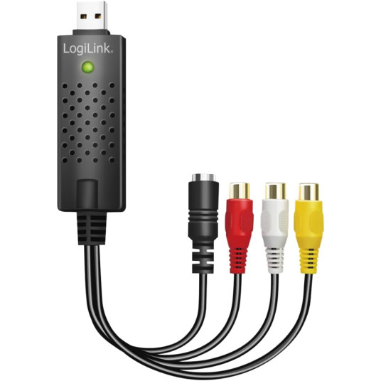 Logilink VG0030A USB 2.0 A/V kaappari, USB-A/M - 3x RCA + Mini-DIN 5/F, Windows 11 Logilink