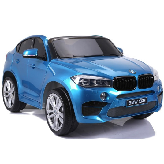 Lasten yksipaikkainen sähköauto "BMW X6M", lakattu siniseksi
