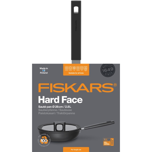 Fiskars Hard Face -paistokasari, 26 cm, 2,8 l