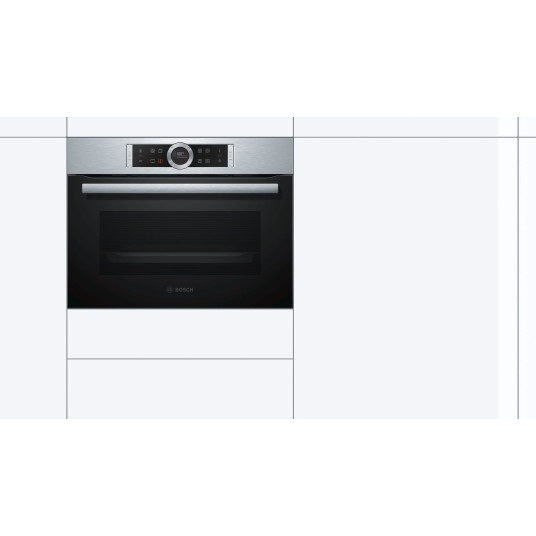 Bosch Serie 8 CBG635BS3 uuni 47 L A+ Musta, ruostumaton teräs