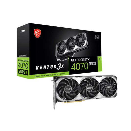 MSI GeForce RTX 4070 SUPER 12G VENTUS 3X OC -näytönohjain 