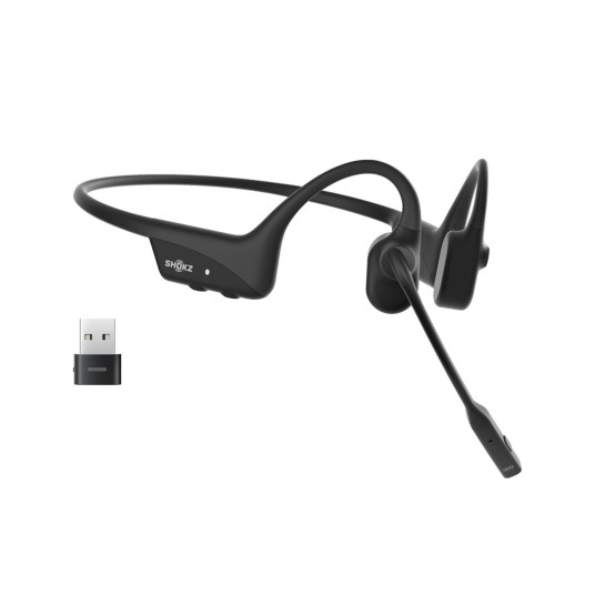 SHOKZ C110-AC-BK -kuulokkeet ilman mikrofonia ja mikrofonilla varustetut kuulokkeet Handsfree Langattomat nappikuulokkeet koukuilla Toimisto/puhelukeskus Type-C USB Bluetooth Musta