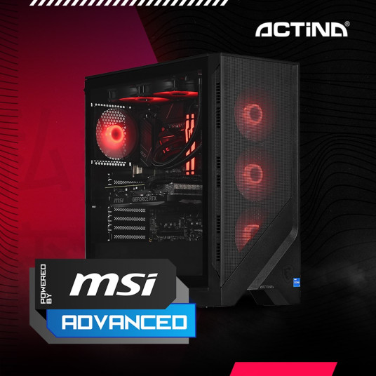 Actina 5901443346548 PC Intel® Core™ i5 i5-14600KF 32 GB DDR5-SDRAM 1 TB SSD NVIDIA GeForce RTX 4070 SUPER "Midi Tower" Musta