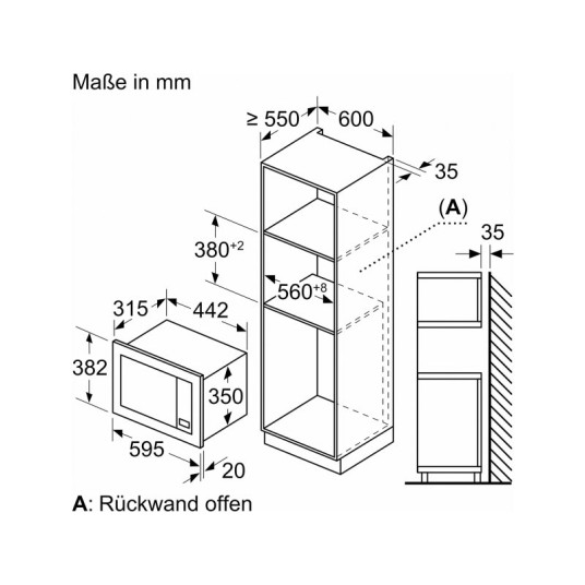 Bosch BFL623MB3 sisäänrakennettu mikroaaltouuni